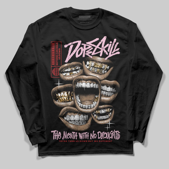 Awake NY x Air Jordan 5 Arctic Pink DopeSkill Long Sleeve T-Shirt The Mouth With No Droughts Graphic Streetwear - Black