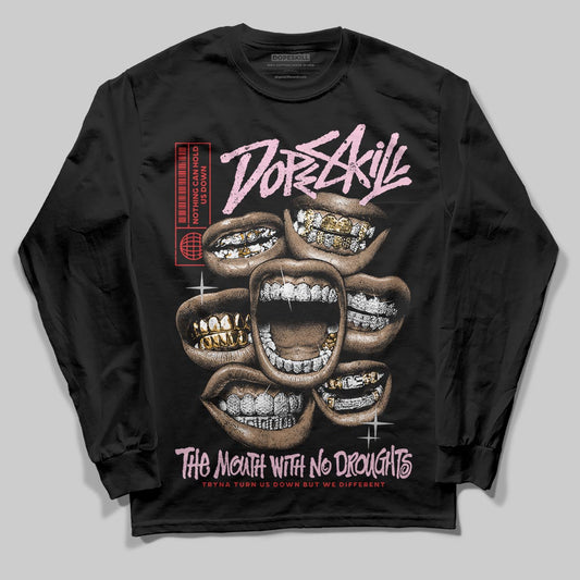 Awake NY x Air Jordan 5 Arctic Pink DopeSkill Long Sleeve T-Shirt The Mouth With No Droughts Graphic Streetwear - Black