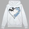 Jordan 9 Powder Blue DopeSkill Hoodie Sweatshirt Heart Jordan 9 Graphic Streetwear - White