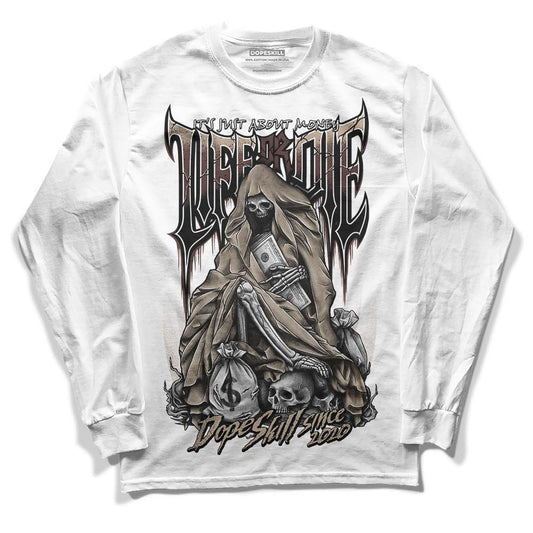 Jordan 1 High OG “Latte” DopeSkill Long Sleeve T-Shirt Life or Die Graphic Streetwear - White