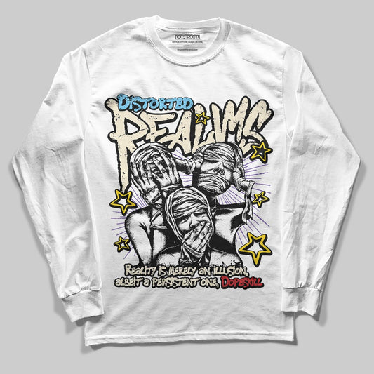 Jordan 17 Retro Low SP Infinite Archives DopeSkill Long Sleeve T-Shirt Distorted Realms Graphic Streetwear - White