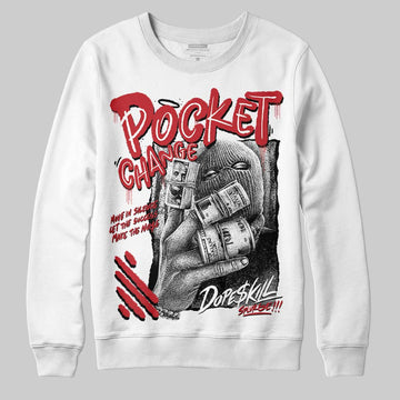 Jordan 1 Low OG "Chicago" DopeSkill Sweatshirt Pocket Change Graphic Streetwear - White