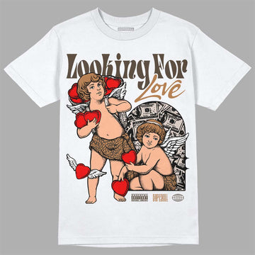 Jordan 3 Retro Palomino DopeSkill T-Shirt Looking For Love Graphic Streetwear - White