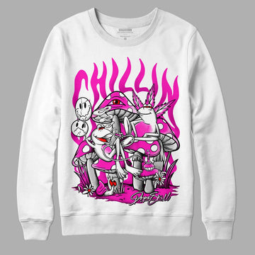 Dunk Low GS “Active Fuchsia” DopeSkill Sweatshirt Chillin Graphic Streetwear - White