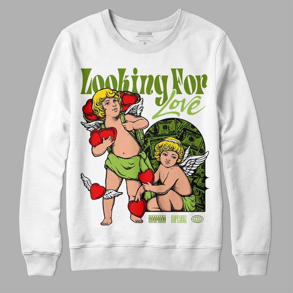 Dunk Low 'Chlorophyll' DopeSkill Sweatshirt Looking For Love Graphic Streetwear - White