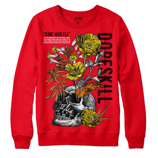 Jordan 4 Red Thunder DopeSkill Red Sweatshirt Side Hustle Graphic Streetwear