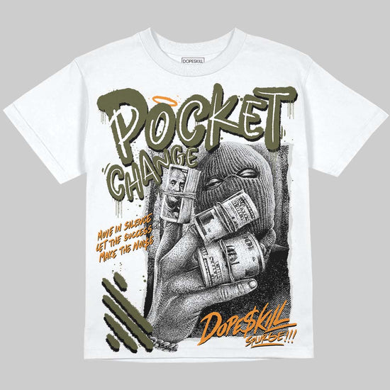 Jordan 5 Olive DopeSkill Oversize Print T-Shirt Pocket Change Graphic Streetwear