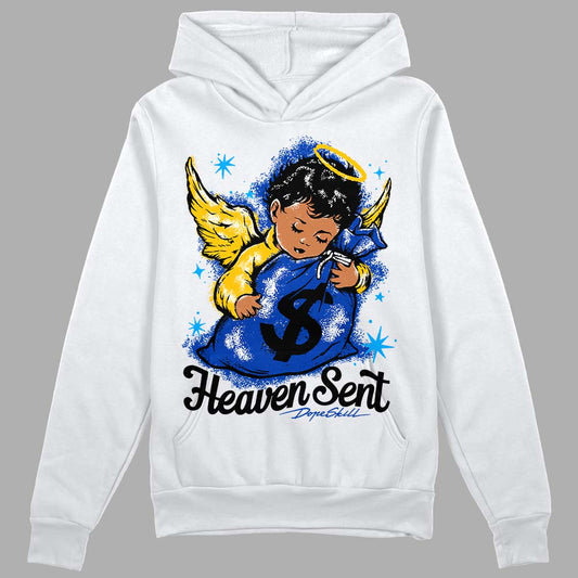 Jordan 14 “Laney” DopeSkill Hoodie Sweatshirt Heaven Sent Graphic Streetwear - White