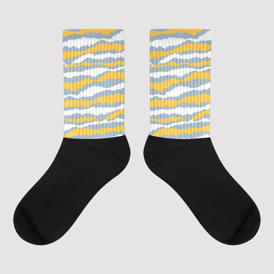 Jordan 13 “Blue Grey” DopeSkill Sublimated Socks Abstract Tiger Graphic Streetwear 