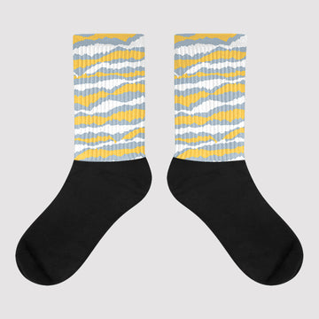 Jordan 13 “Blue Grey” DopeSkill Sublimated Socks Abstract Tiger Graphic Streetwear 