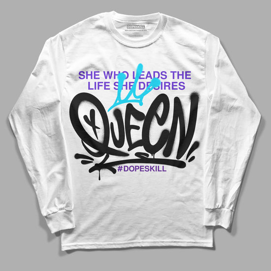 Jordan 6 "Aqua" DopeSkill Long Sleeve T-Shirt Queen Graphic Streetwear - White 