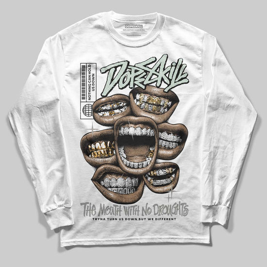 Jordan 1 Retro Low OG Year of the Snake (2025) DopeSkill Long Sleeve T-Shirt The Mouth With No Droughts Graphic Streetwear - White