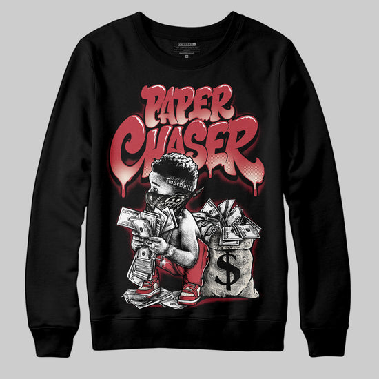 Jordan 4 “Sierra Red" DopeSkill Sweatshirt Paper Chaser Boy Graphic Streetwear - Black