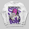 PURPLE Sneakers DopeSkill T-Shirt Stay It Busy Graphic Streetwear - White 