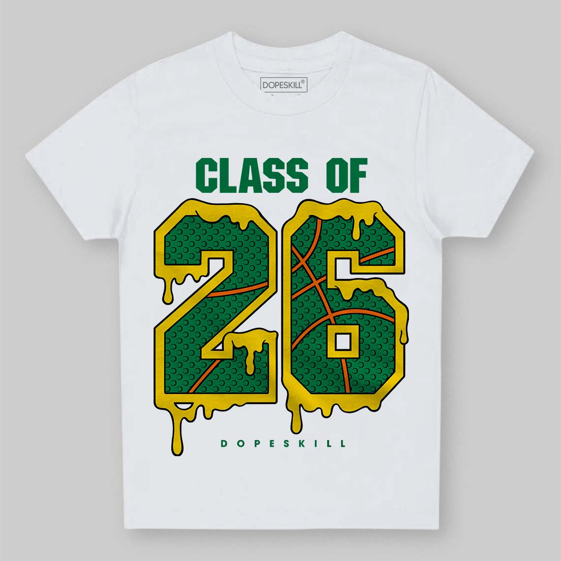 Green Sneakers DopeSkill Toddler Kids T-shirt 26 Drip Graphic Streetwear - White 