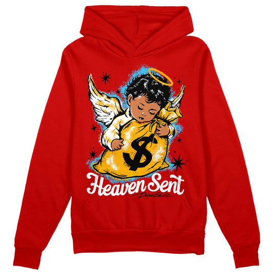 Red Sneakers DopeSkill Red Hoodie Sweatshirt Heaven Sent Graphic