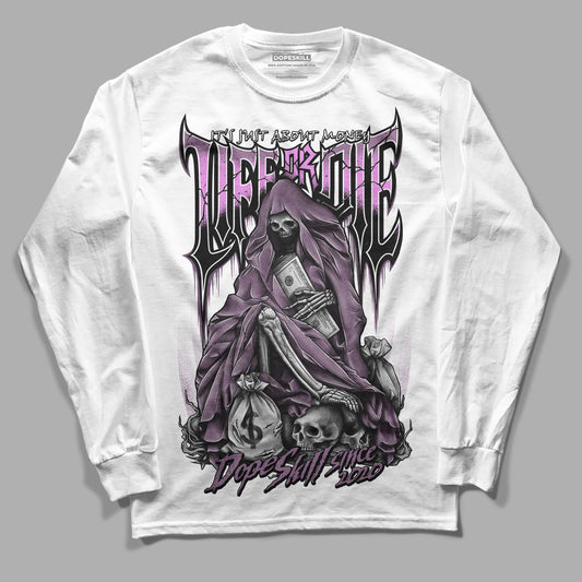 Jordan 2 “Mauve/Off-Noir” DopeSkill Long Sleeve T-Shirt Life or Die Graphic Streetwear - White 