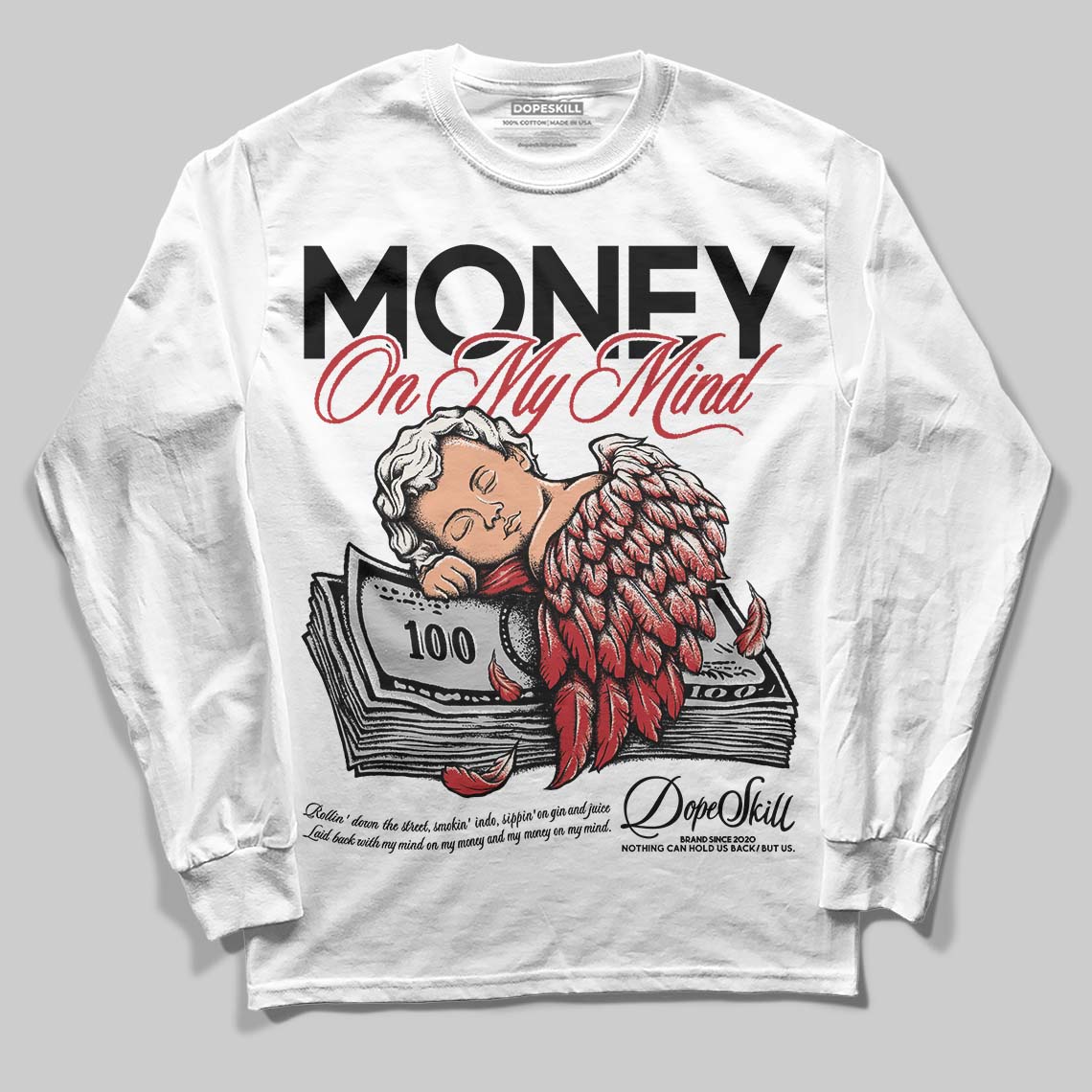 Nigel Sylvester x Jordan 1 Low OG “Nitro” DopeSkill Long Sleeve T-Shirt MOMM Graphic Streetwear - White