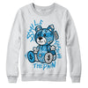 Jordan 4 Retro Military Blue DopeSkill Sweatshirt Smile Through The Pain Graphic Streetwear - White