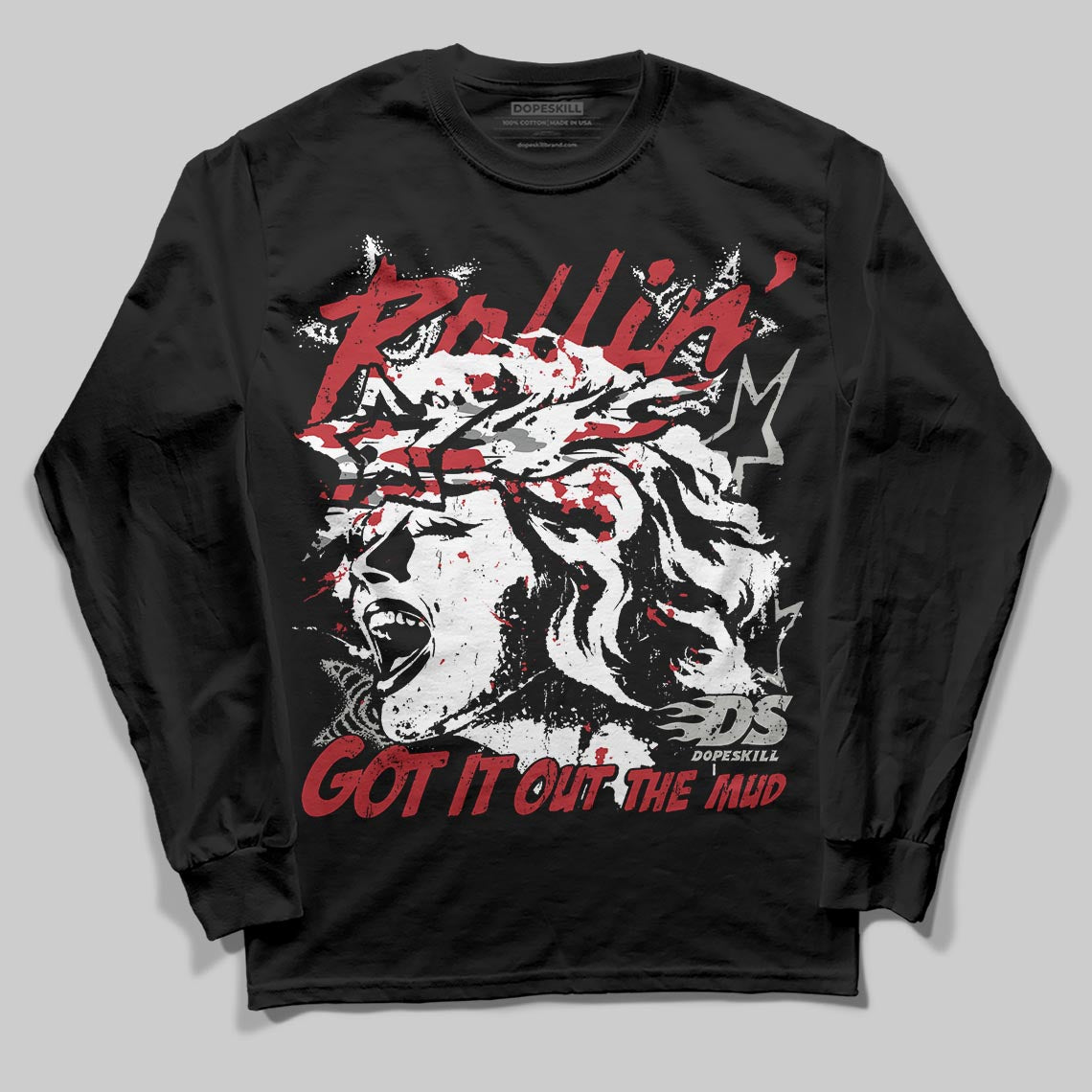 Jordan 8 Retro Bugs Bunny (2025) DopeSkill Long Sleeve T-Shirt Got It Out The Mud Graphic Streetwear - Black