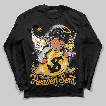 Jordan 5 'Tokyo' DopeSkill Long Sleeve T-Shirt Heaven Sent Graphic Streetwear - Black
