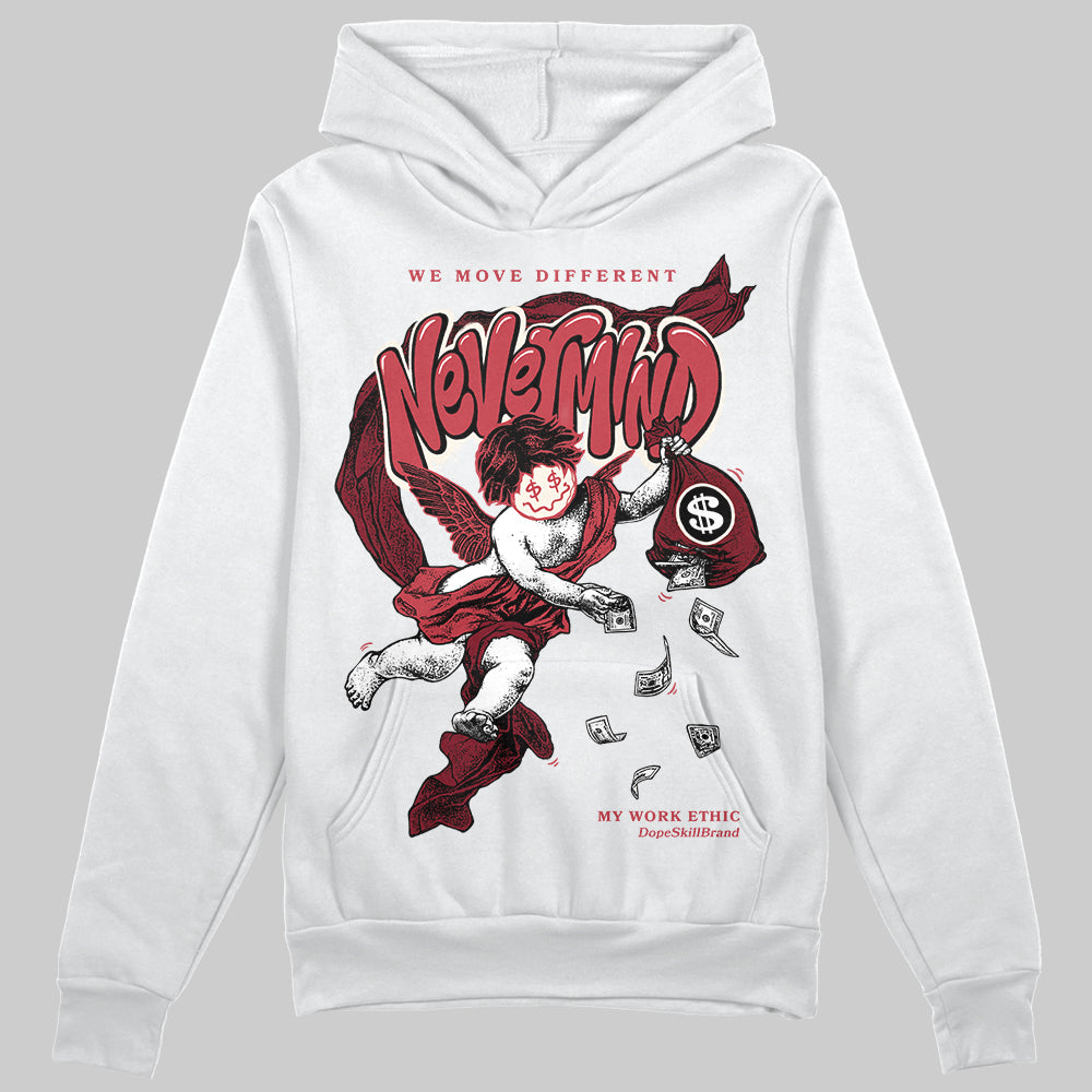 Jordan 4 “Sierra Red" DopeSkill Hoodie Sweatshirt Nevermind Graphic Streetwear - White