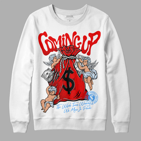 Jordan 11 Retro Cherry DopeSkill Sweatshirt Money Bag Coming Up Graphic Streetwear - White 