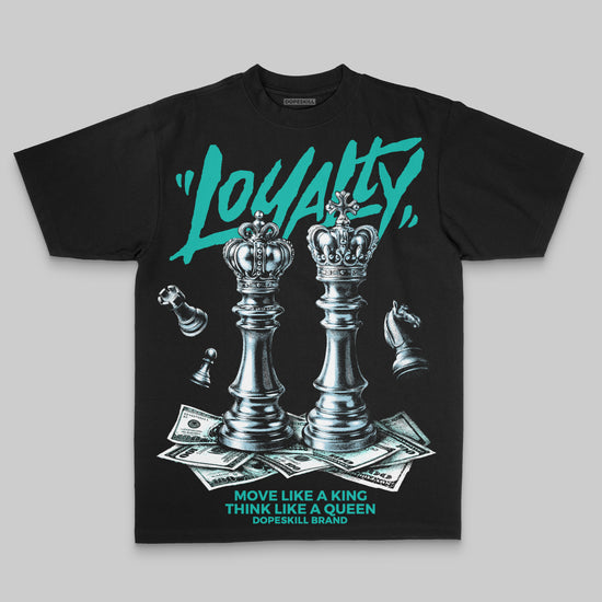 Aqua Oversize Print 'Loyalty' DopeSkill Graphic T-shirt Streetwear - Black