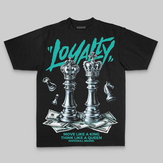 Aqua Oversize Print 'Loyalty' DopeSkill Graphic T-shirt Streetwear - Black