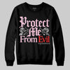Awake NY x Air Jordan 5 Arctic Pink DopeSkill Sweatshirt Protect Me From Evil Graphic Streetwear - Black
