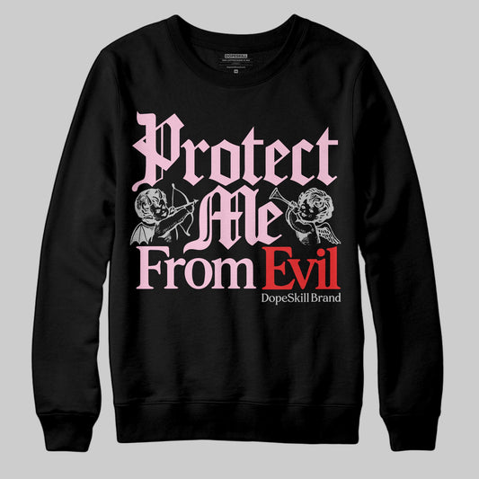 Awake NY x Air Jordan 5 Arctic Pink DopeSkill Sweatshirt Protect Me From Evil Graphic Streetwear - Black