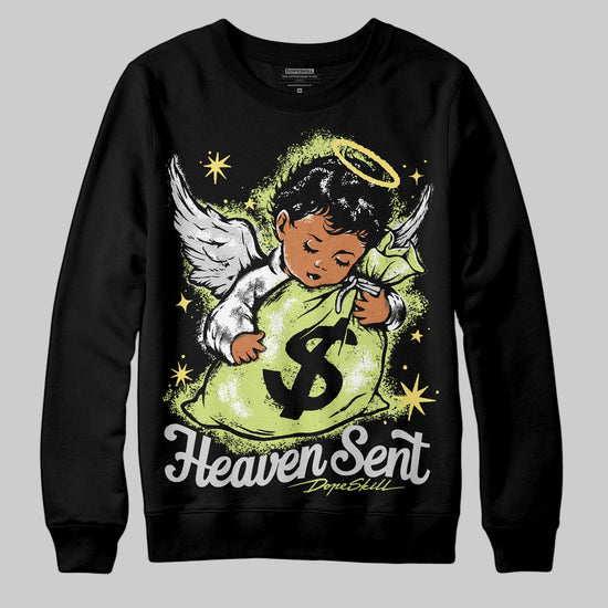 Jordan 4 GS “Light Lemon Twist” DopeSkill Sweatshirt Heaven Sent Graphic Streetwear - Black