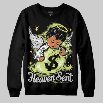 Jordan 4 GS “Light Lemon Twist” DopeSkill Sweatshirt Heaven Sent Graphic Streetwear - Black
