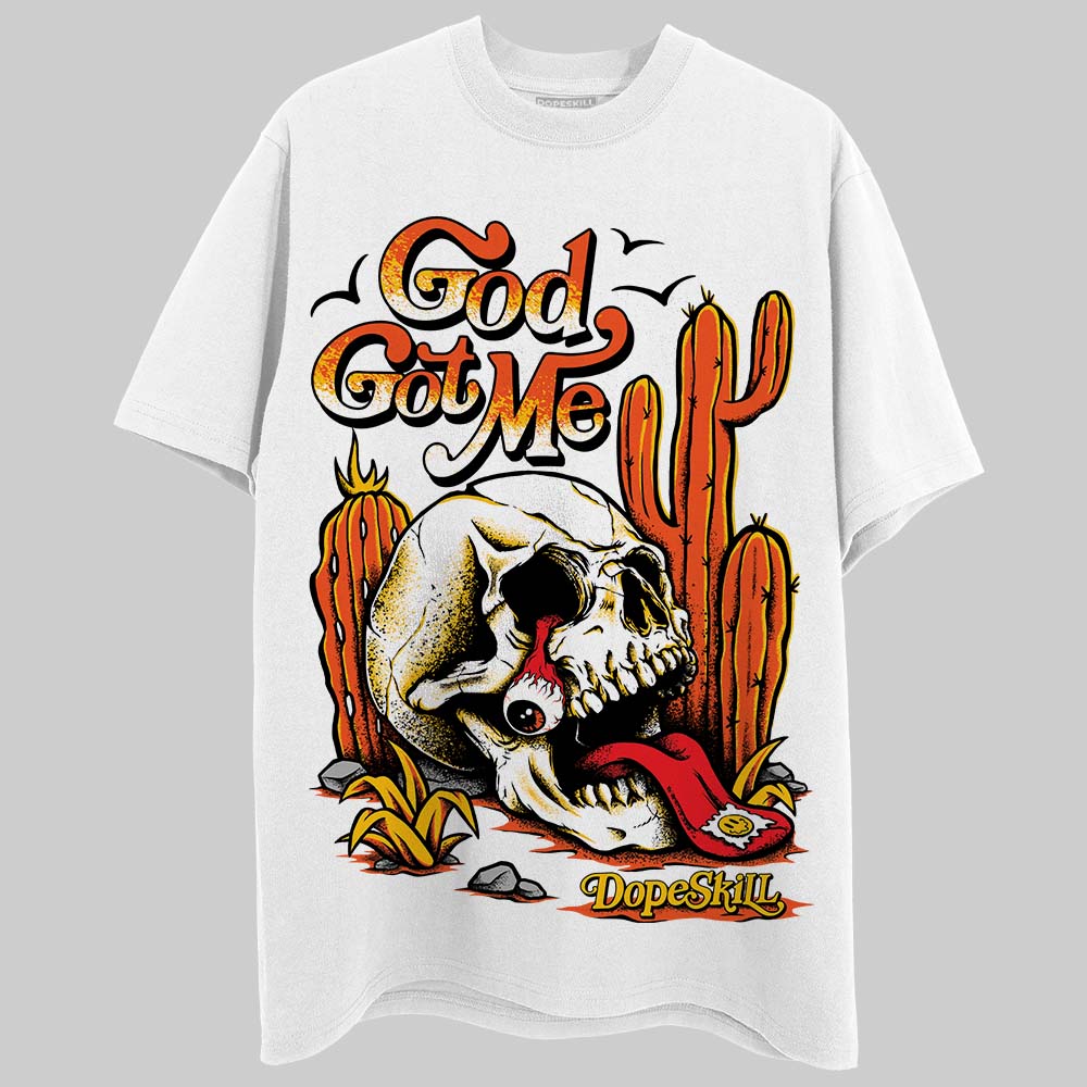 MSCHF Super Normal 2 Orange Milk DopeSkill T-Shirt God Got Me Graphic Streetwear - White