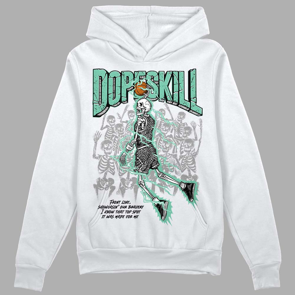 Jordan 3 "Green Glow" DopeSkill Hoodie Sweatshirt Thunder Dunk Graphic Streetwear - White 