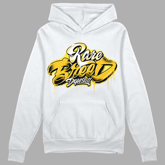 Jordan 4 Retro “Vivid Sulfur” DopeSkill Hoodie Sweatshirt Rare Breed Type Graphic Streetwear - White 