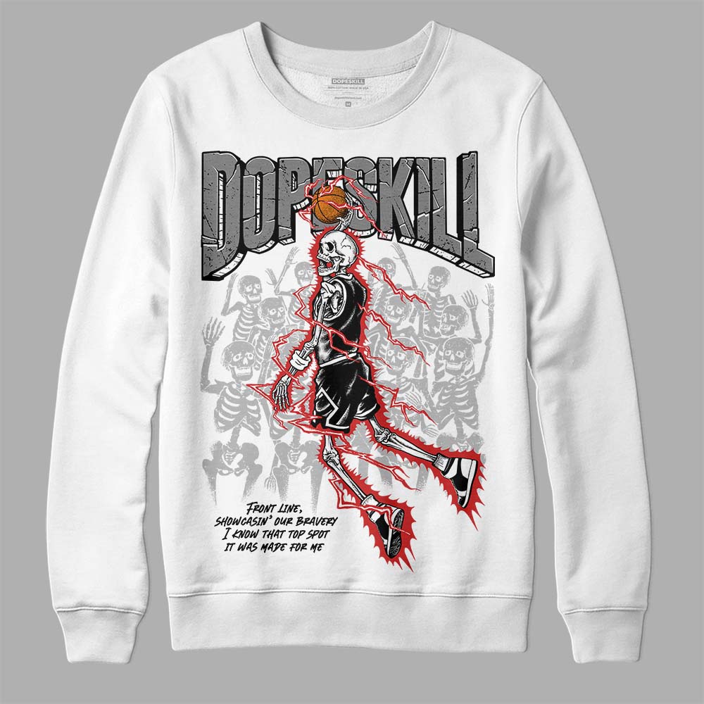 Jordan 1 High OG “Black/White” DopeSkill Sweatshirt Thunder Dunk Graphic Streetwear - White 