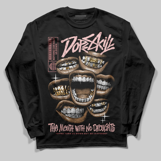 Jordan 3 Retro Valentine's Day Treat Yourself (2025) DopeSkill Long Sleeve T-Shirt The Mouth With No Droughts Graphic Streetwear - black