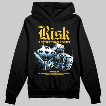 Yellow Sneakers DopeSkill Hoodie Risk Is Better Than Regret Graphic Streetwear - Black