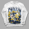 Dunk Low Vintage “Michigan” DopeSkill Long Sleeve T-Shirt Chillin Graphic Streetwear - WHite 