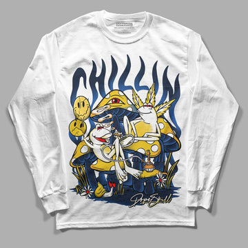 Dunk Low Vintage “Michigan” DopeSkill Long Sleeve T-Shirt Chillin Graphic Streetwear - WHite 