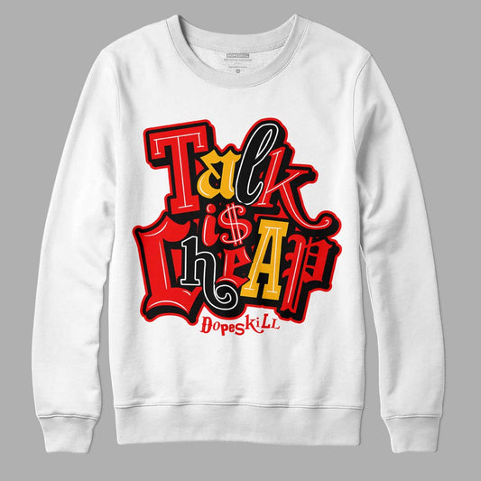 Red Sneakers DopeSkill Sweatshirt Talk Is Chip Graphic Streetwear - White