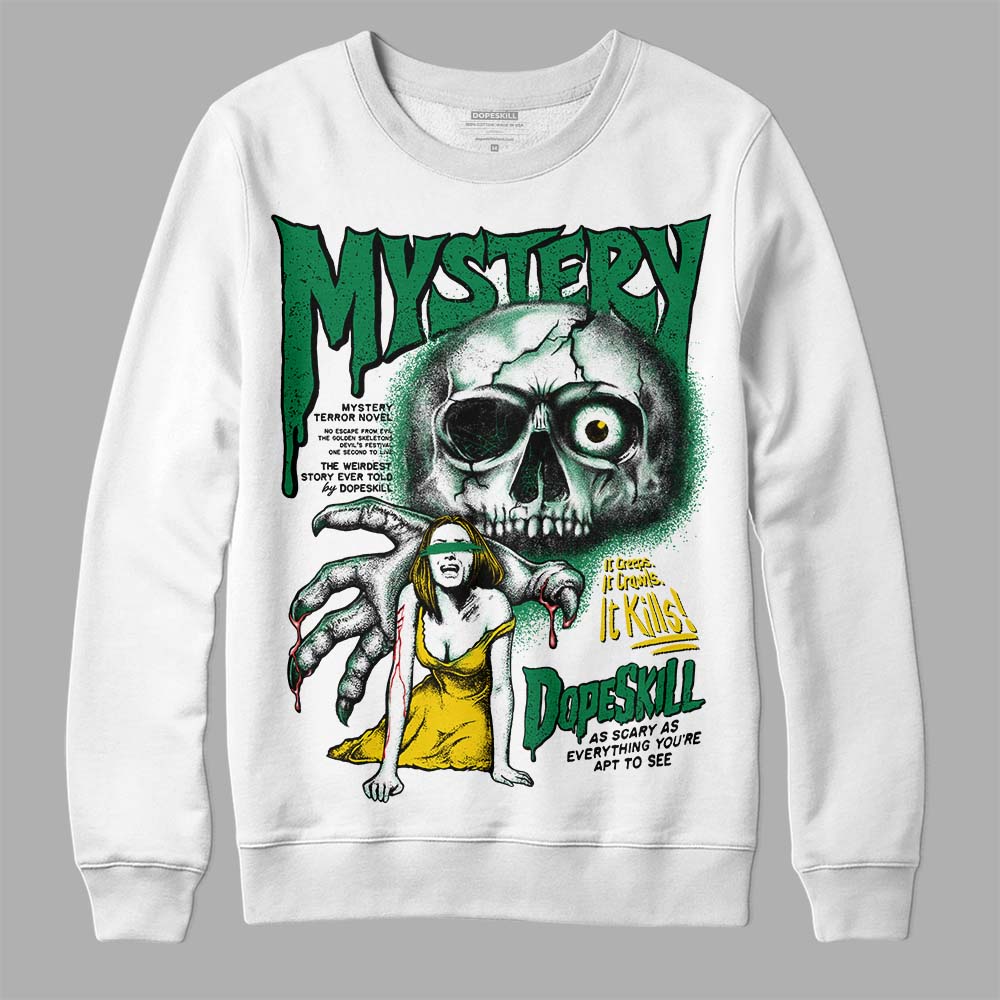 Jordan 5 “Lucky Green” DopeSkill Sweatshirt Mystery Ghostly Grasp Graphic Streetwear - White