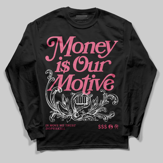 Diesel Pink S - Serendipity Pro-X1 Trainers DopeSkill Long Sleeve T-Shirt Money Is Our Motive Typo Graphic Streetwear - Black