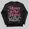 Diesel Pink S - Serendipity Pro-X1 Trainers DopeSkill Long Sleeve T-Shirt Money Is Our Motive Typo Graphic Streetwear - Black