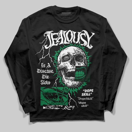 Green Sneakers DopeSkill Long Sleeve T-Shirt Jealousy Graphic Streetwear - Black