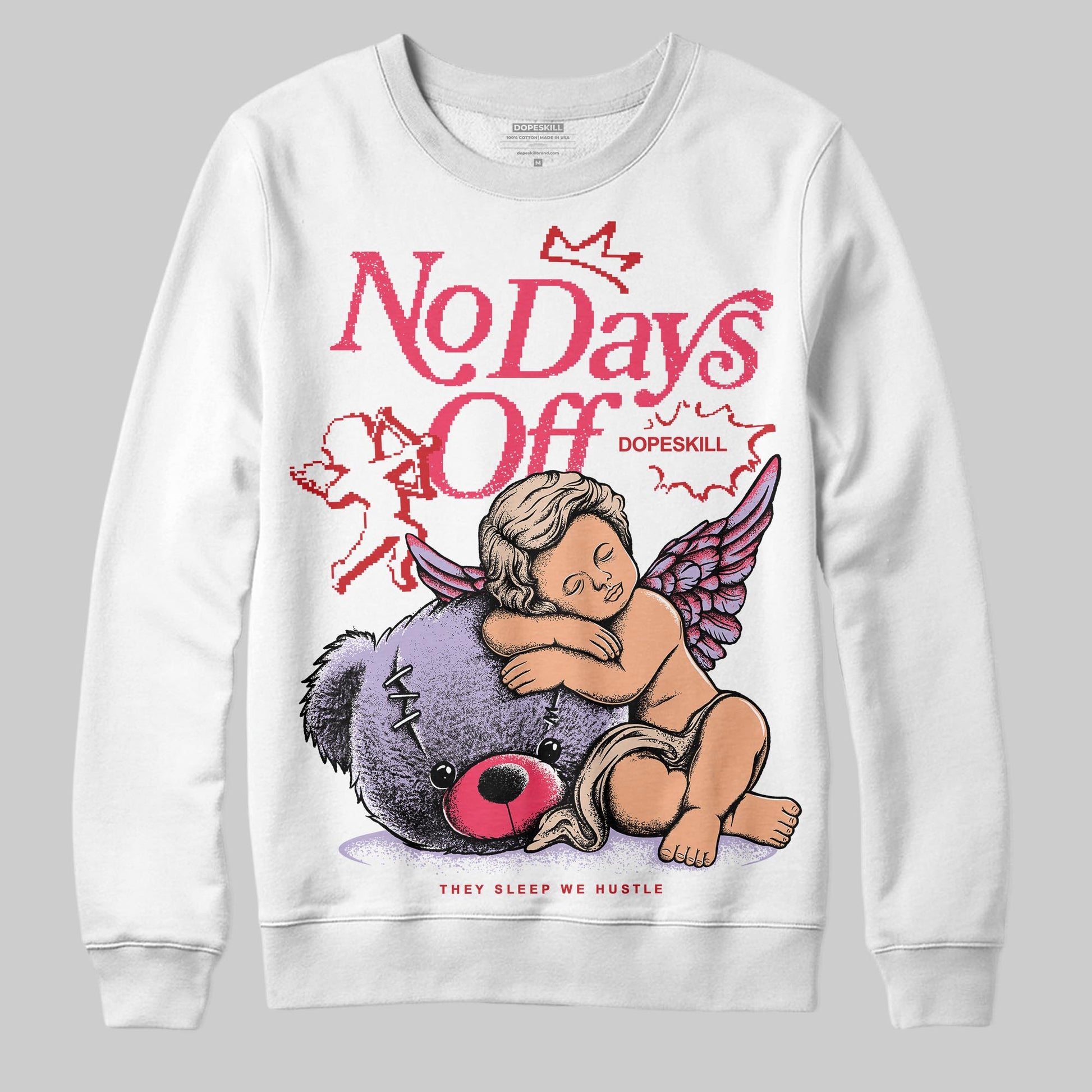 Jordan 5 Low “Peanut Butter Jelly” DopeSkill Sweatshirt New No Days Off Graphic Streetwear - White