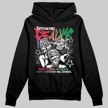 Jordan 11 Retro 285 Atlanta DopeSkill Hoodie Sweatshirt Distorted Realms Graphic Streetwear - Black