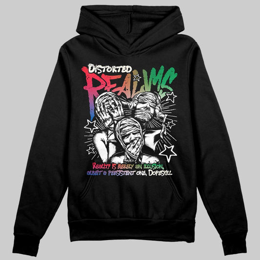 Jordan 11 Retro 285 Atlanta DopeSkill Hoodie Sweatshirt Distorted Realms Graphic Streetwear - Black