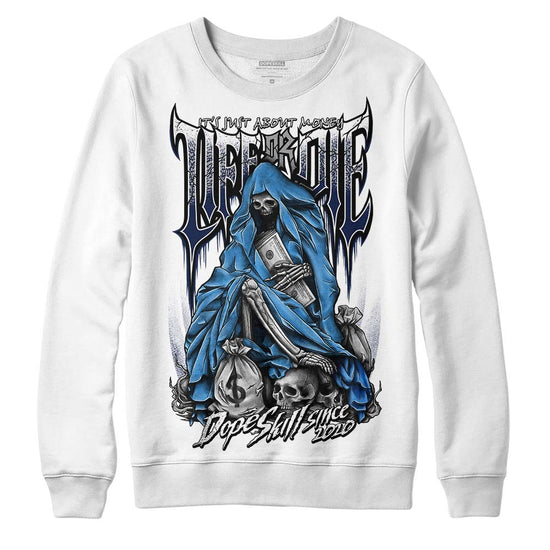 Jordan Spiz’ike Low “White/Obsidian” DopeSkill Sweatshirt Life or Die Graphic Streetwear - White